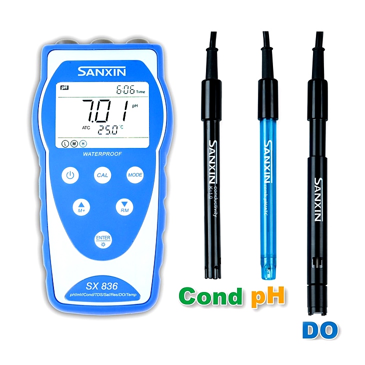 三信SX836便攜式pH/電導(dǎo)率/溶解氧儀